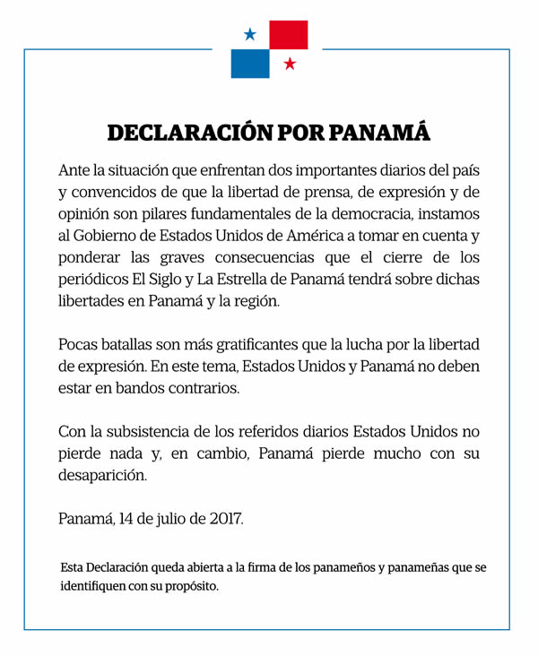 Declaración por Panamá